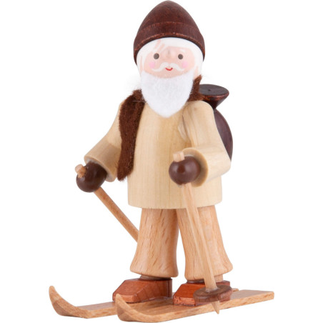 Thiel Figurine - Rupert on Ski - natural - 6 cm / 2.4 inch