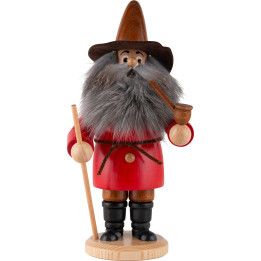Smoker - Gnome Wood Gatherer Red - 22 cm / 9 inch