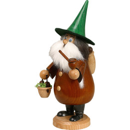 Räuchermännchen Wurzelzwerg Pilzsammler braun - 19 cm