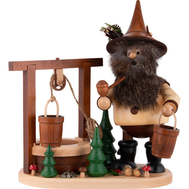 Räuchermännchen Erzwichtel am Brunnen - 26 cm