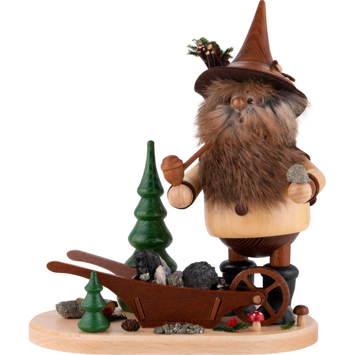 Räuchermännchen Erzwichtel mit Erzkarre - 26 cm