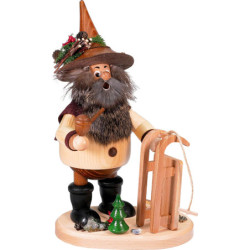 Räuchermännchen Schlittenfahrer - 25 cm