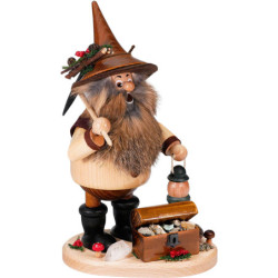 Räuchermännchen Erzträger mit Schatzkiste - 26 cm
