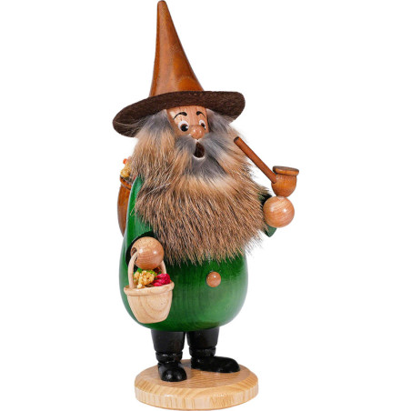 Räuchermännchen Kräutersammler grün - 19 cm