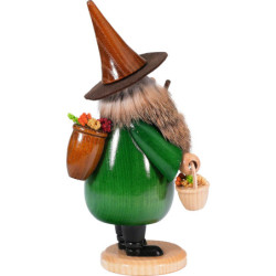 Räuchermännchen Kräutersammler grün - 19 cm