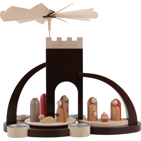 1-Tier Pyramid - Nativity - Modern - 33 cm / 13 inch