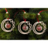 Christbaumschmuck Glaskugel in Sternenmond - Teddy - 3er-Set - 7 cm
