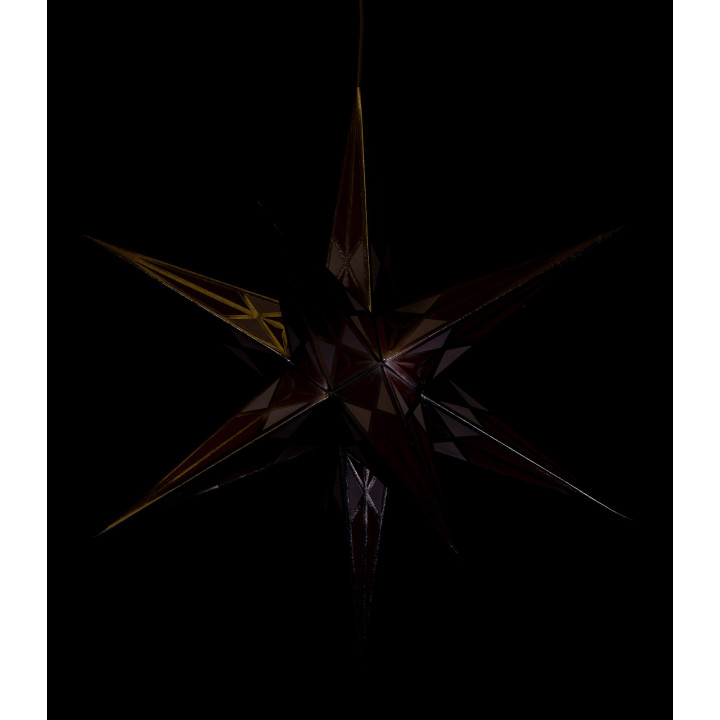Hartenstein Christmas Star for Inside Use - White-Red with Silver - 68 cm / 27 inch