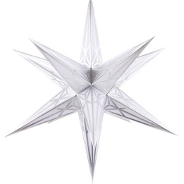 Hartensteiner Weihnachtsstern für Innen - weiß mit silber - 68 cm