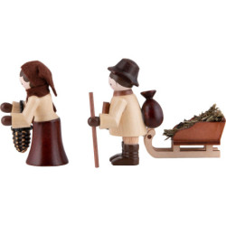 Thiel Figurines - Wildlife Feeding - natural - Set of Three - 5,5 cm / 2.2 inch