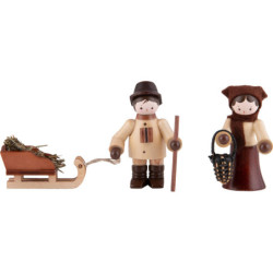 Thiel Figurines - Wildlife Feeding - natural - Set of Three - 5,5 cm / 2.2 inch