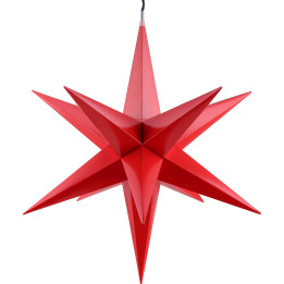 Hasslau Christmas Star - Red and Lighting - 65 cm / 25.6 inch - Inside Use
