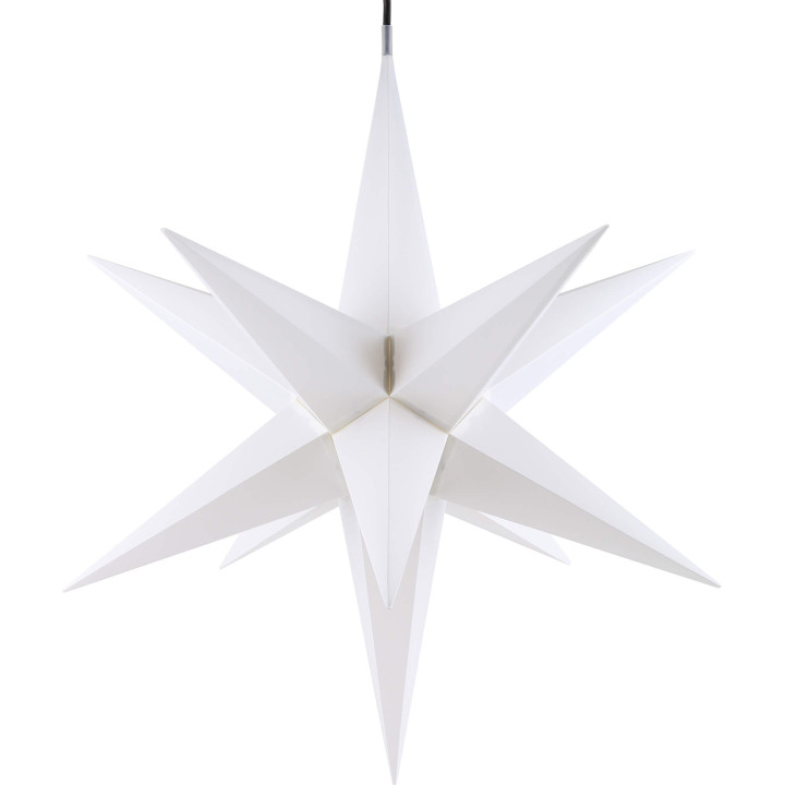 Hasslau Christmas Star - White and Lighting - 65 cm / 25.6 inch - Inside Use
