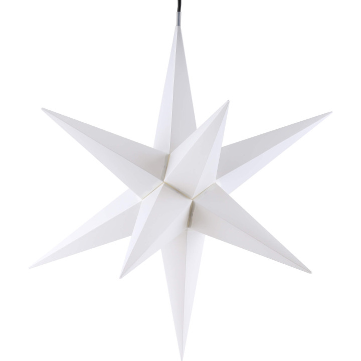 Hasslau Christmas Star - White and Lighting - 65 cm / 25.6 inch - Inside Use