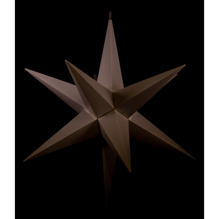 Hasslau Christmas Star - White and Lighting - 60 cm / 23.6 inch - Inside/Outside Use