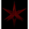 Hasslau Christmas Star - Red and Lighting - 75 cm / 30 inch -  Inside/Outside Use