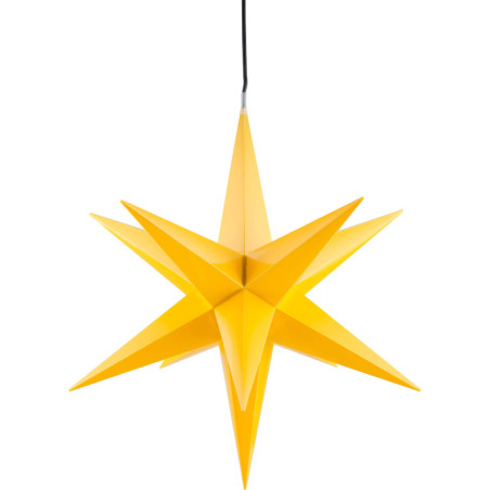 Hasslau Christmas Star - Yellow and Lighting - 75 cm / 30 inch -  Inside/Outside Use