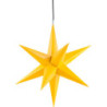 Hasslau Christmas Star - Yellow and Lighting - 75 cm / 30 inch -  Inside/Outside Use