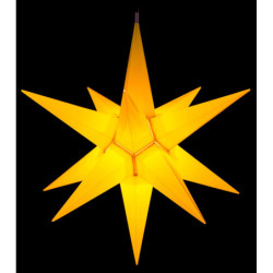 Hasslau Christmas Star - Yellow and Lighting - 75 cm / 30 inch -  Inside/Outside Use