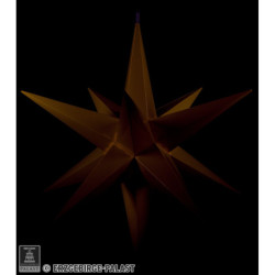 Hasslau Christmas Star - Yellow and Lighting - 75 cm / 30 inch -  Inside/Outside Use