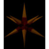 Hasslau Christmas Star - Yellow with Red Core and Lighting - 75 cm / 30 inch -  Inside/Outside Use