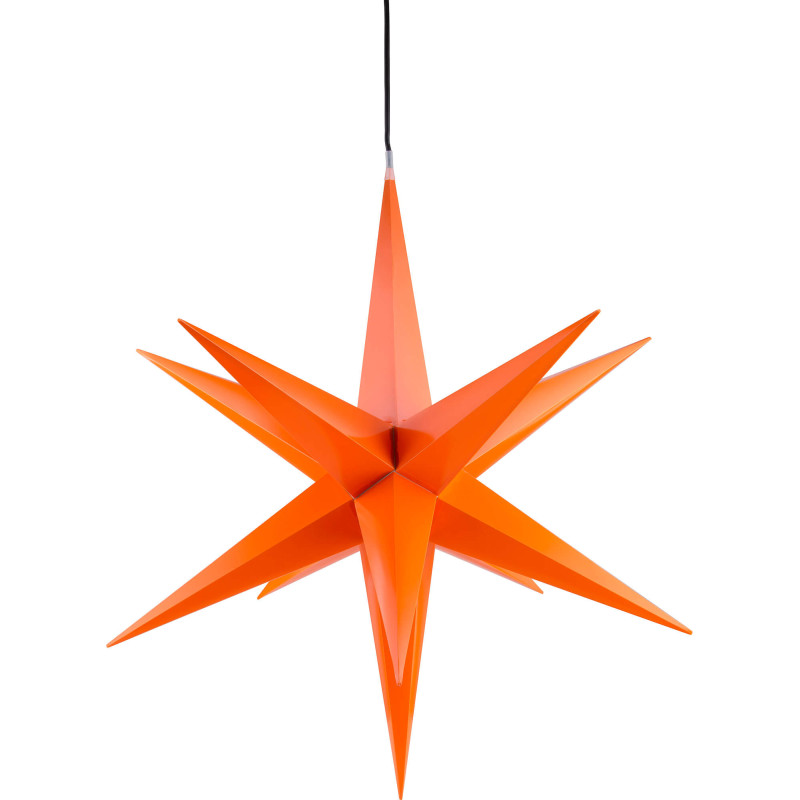 Haßlauer Weihnachtsstern für Innen und Außen orange inkl. Beleuchtung - 75 cm