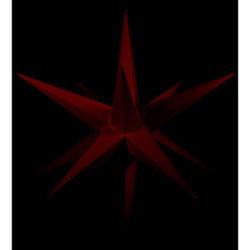 Hasslau Christmas Star - Orange and Lighting - 75 cm / 30 inch -  Inside/Outside Use