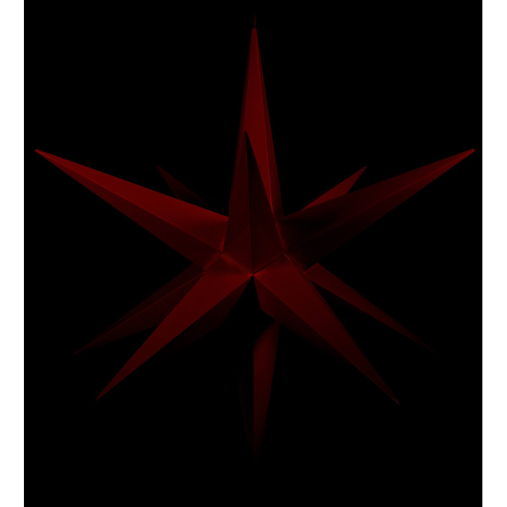 Hasslau Christmas Star - Orange and Lighting - 75 cm / 30 inch -  Inside/Outside Use