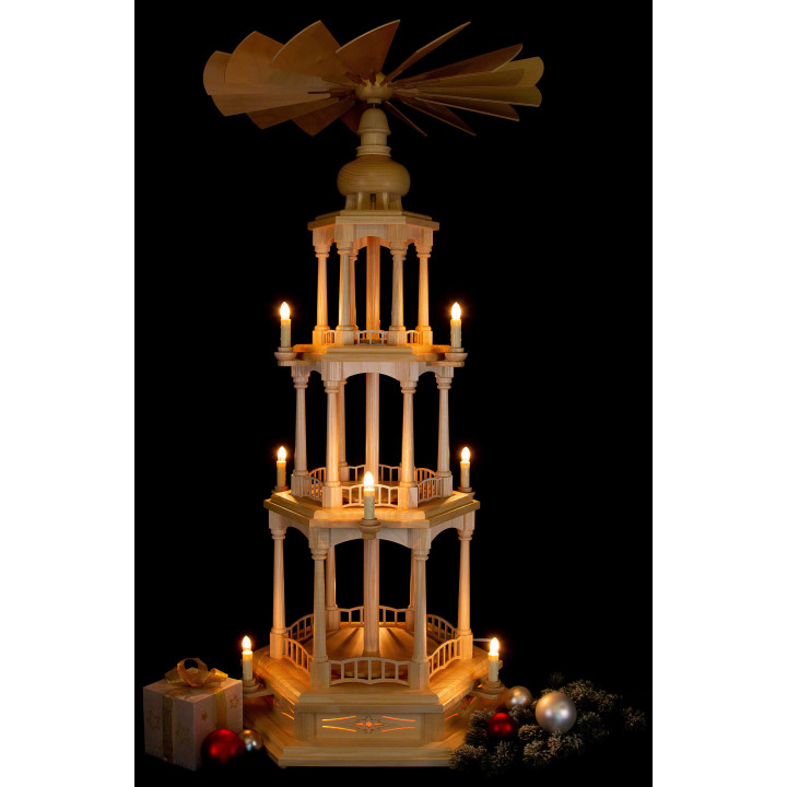 3-Tier Pyramid - Electrical without Figurines - 107 cm / 42.1 inch