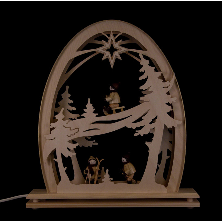 Seidelbogen Wintersportler - 31x33 cm