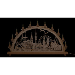 3D-Doppelschwibbogen Hamburg - 68x35 cm