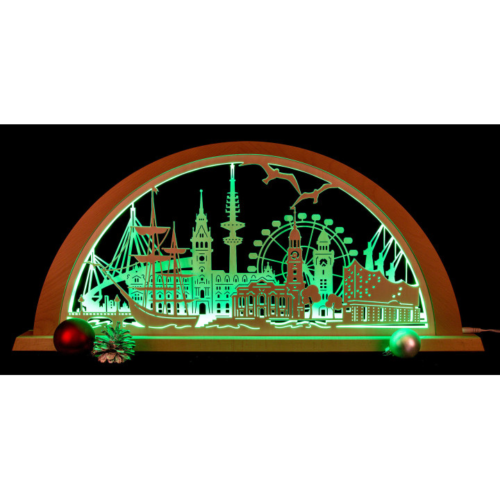 Stadtlicht Hamburg - 69x32 cm
