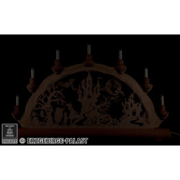 3D-Doppelschwibbogen Halloween Spukschloss - 50x32 cm