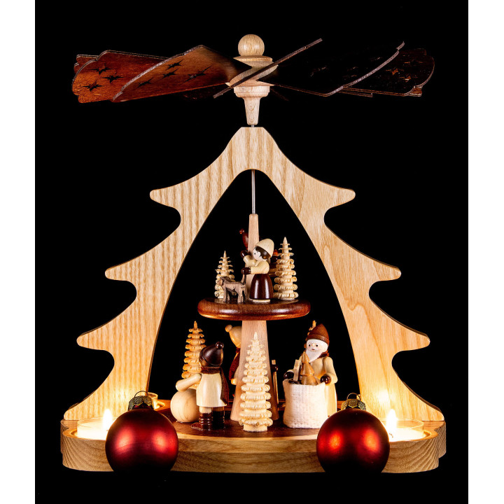 2-stöckige Pyramide Weihnachten - 28 cm