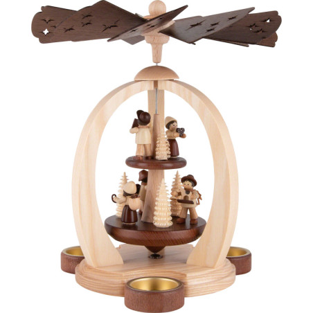 2-Tier Pyramid - Erzgebirge Motifs - 27 cm / 10.6 inch