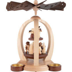 2-Tier Pyramid - Erzgebirge Motifs - 27 cm / 10.6 inch