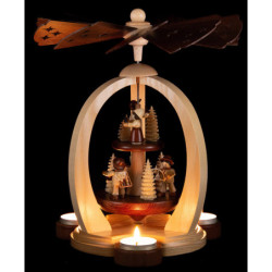 2-Tier Pyramid - Erzgebirge Motifs - 27 cm / 10.6 inch