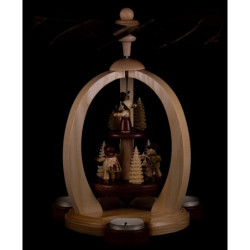 2-Tier Pyramid - Erzgebirge Motifs - 27 cm / 10.6 inch