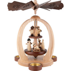 2-Tier Pyramid - Winter Children - 27 cm / 10.6 inch