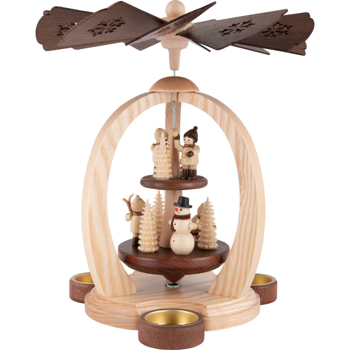 2-stöckige Pyramide Winterkinder - 27 cm