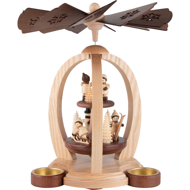 2-stöckige Pyramide Winterkinder - 27 cm