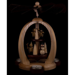 2-Tier Pyramid - Winter Children - 27 cm / 10.6 inch
