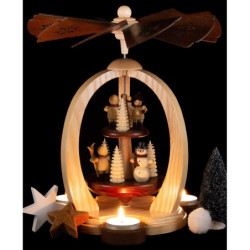 2-Tier Pyramid - Winter Children - 27 cm / 10.6 inch