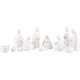 12-teiliges Krippenset, weiß - 12 cm