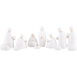 12-teiliges Krippenset, weiß - 12 cm