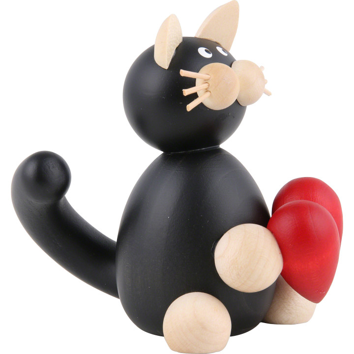 Cat Hilde with Heart - 8 cm / 3.1 inch