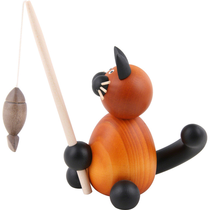 Cat Bommel with Fish - 8 cm / 3.1 inch