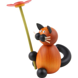 Cat Bommel with Flower - 8 cm / 3.1 inch