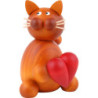 Cat Charlie with Heart - 8 cm / 3.1 inch