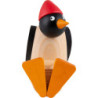 Pinguin mit Mütze, sitzend - 9,5 cm